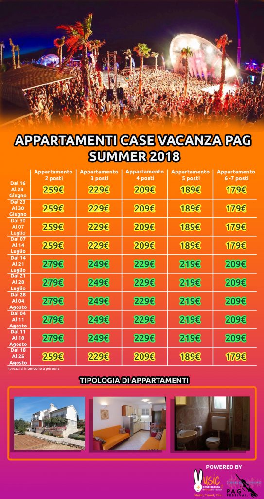 appartamenti e case vacanza a Pag